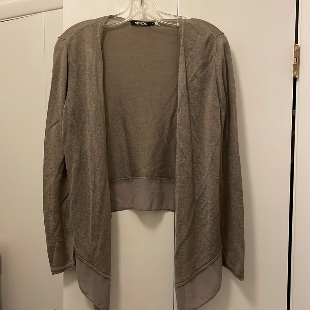 Cropped open cardigan